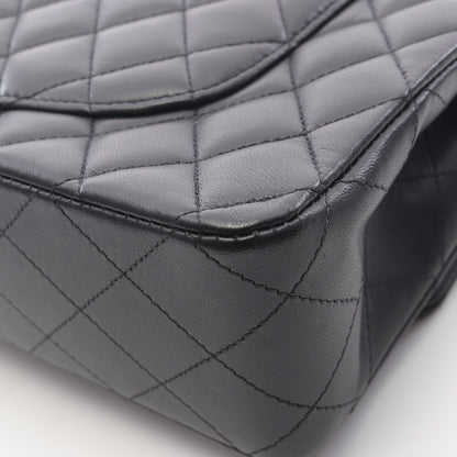 マトラッセ Wフラップ Wチェーンショルダーバッグ ラムスキン ブラック ゴールド金具 シャネル バッグ CHANEL