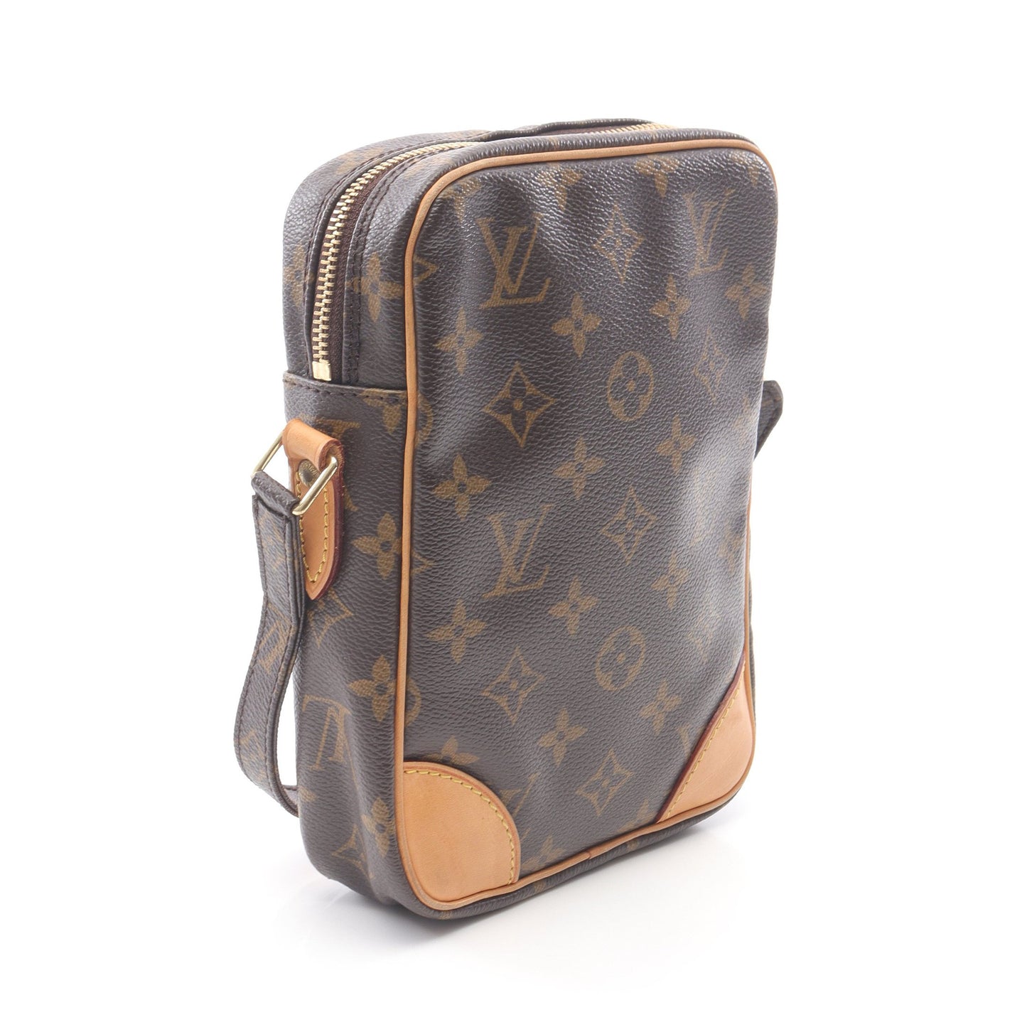 ダヌーブ モノグラム ショルダーバッグ PVC レザー ブラウン ルイヴィトン バッグ LOUIS VUITTON
