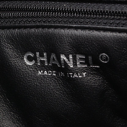 マトラッセ トップハンドル ハンドバッグ キャビアスキン ブラック シルバー金具 シャネル バッグ CHANEL