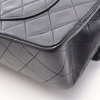 マトラッセ Wフラップ Wチェーンショルダーバッグ ラムスキン ブラック ゴールド金具 シャネル バッグ CHANEL