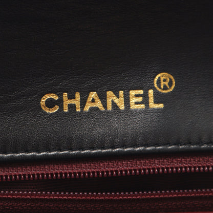 マトラッセ フルフラップ チェーンショルダーバッグ ラムスキン ブラック ゴールド金具 シャネル バッグ CHANEL