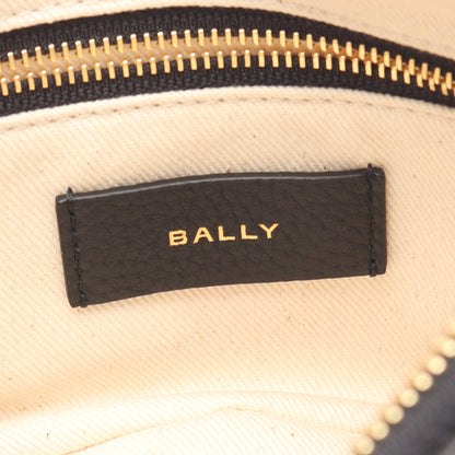 ショルダーバッグ キャンバス レザー アイボリー ブラック バリー バッグ BALLY