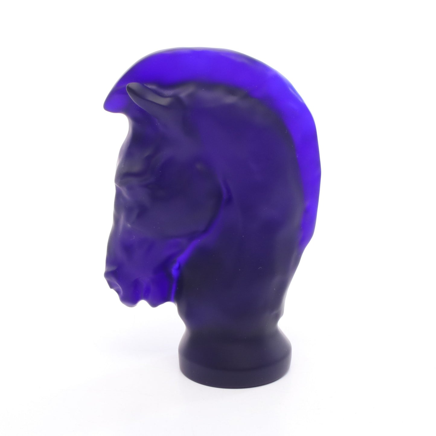 JEU SATIN-FINISHED DARK BLUE KNIGHT ペーパーウエイト インテリア ガラス ダークブルー サンルイ 財布・小物 SAINT LOUIS