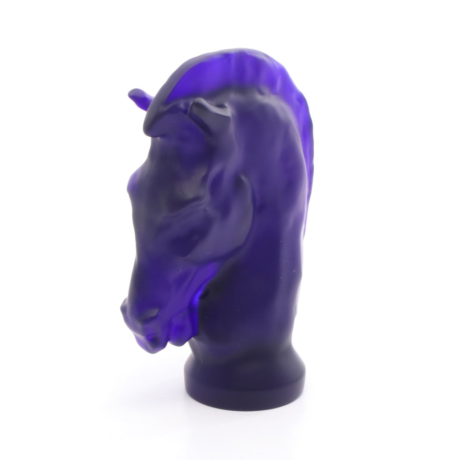 JEU SATIN-FINISHED DARK BLUE KNIGHT ペーパーウエイト インテリア ガラス ダークブルー サンルイ 財布・小物 SAINT LOUIS