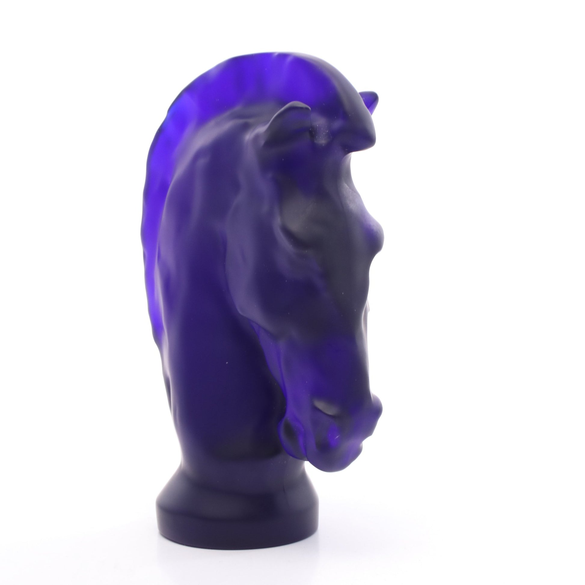 JEU SATIN-FINISHED DARK BLUE KNIGHT ペーパーウエイト インテリア ガラス ダークブルー サンルイ 財布・小物 SAINT LOUIS
