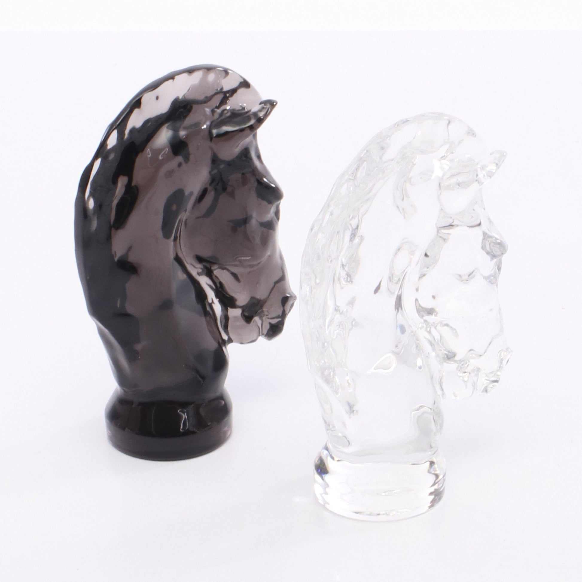 JEU KNIGHT FLANNEL GREY KNIGHT ペーパーウエイト インテリア ガラス クリア ブラック 2点セット サンルイ 財布・小物 SAINT LOUIS