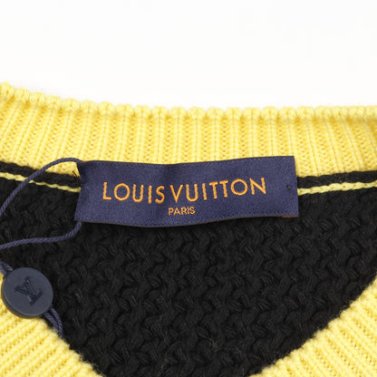 Amen Break LVインタルシアフットボール ニット Vネック ウール  