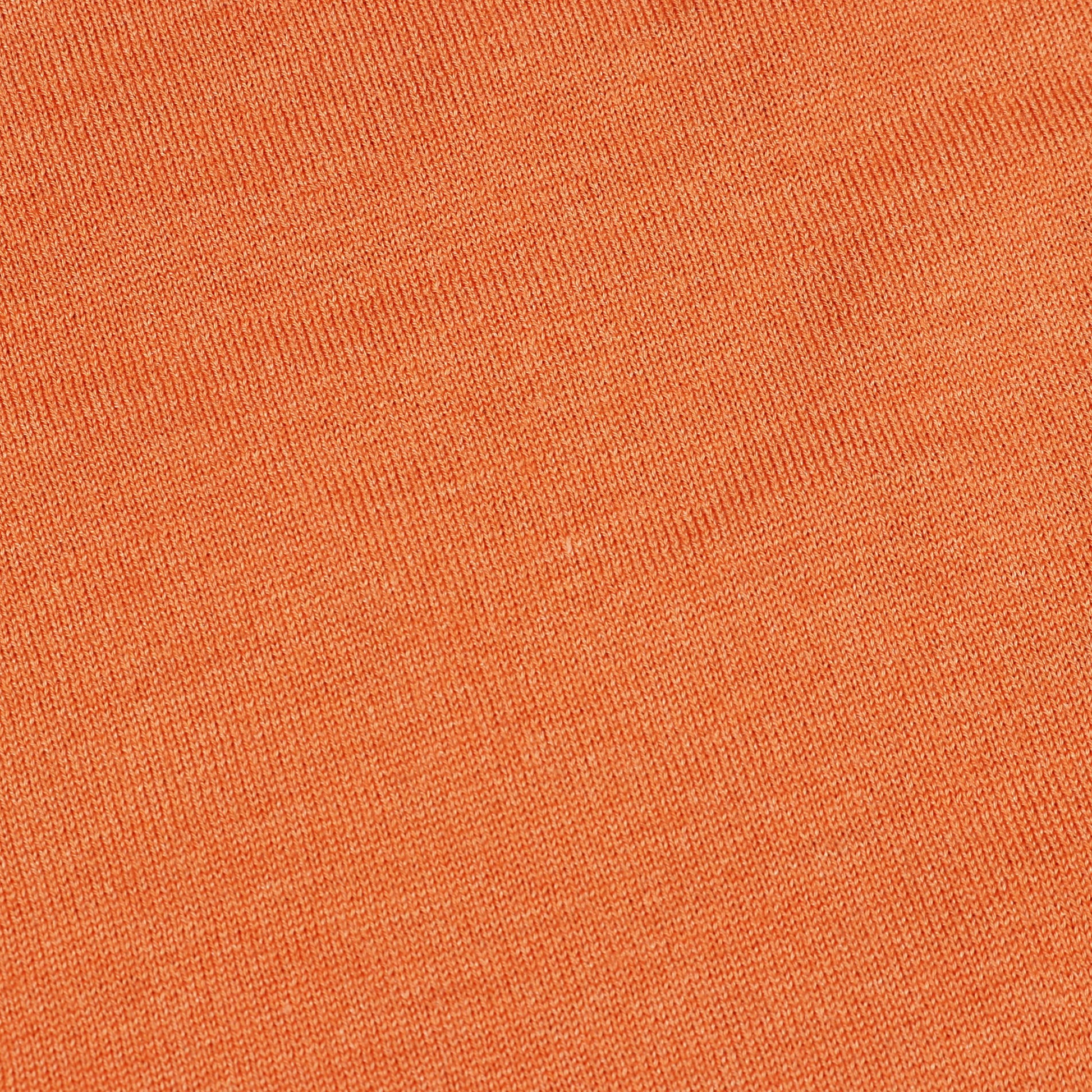 ニット クルーネック カシミヤ シルク オレンジ ボルドー エルメス トップス HERMES