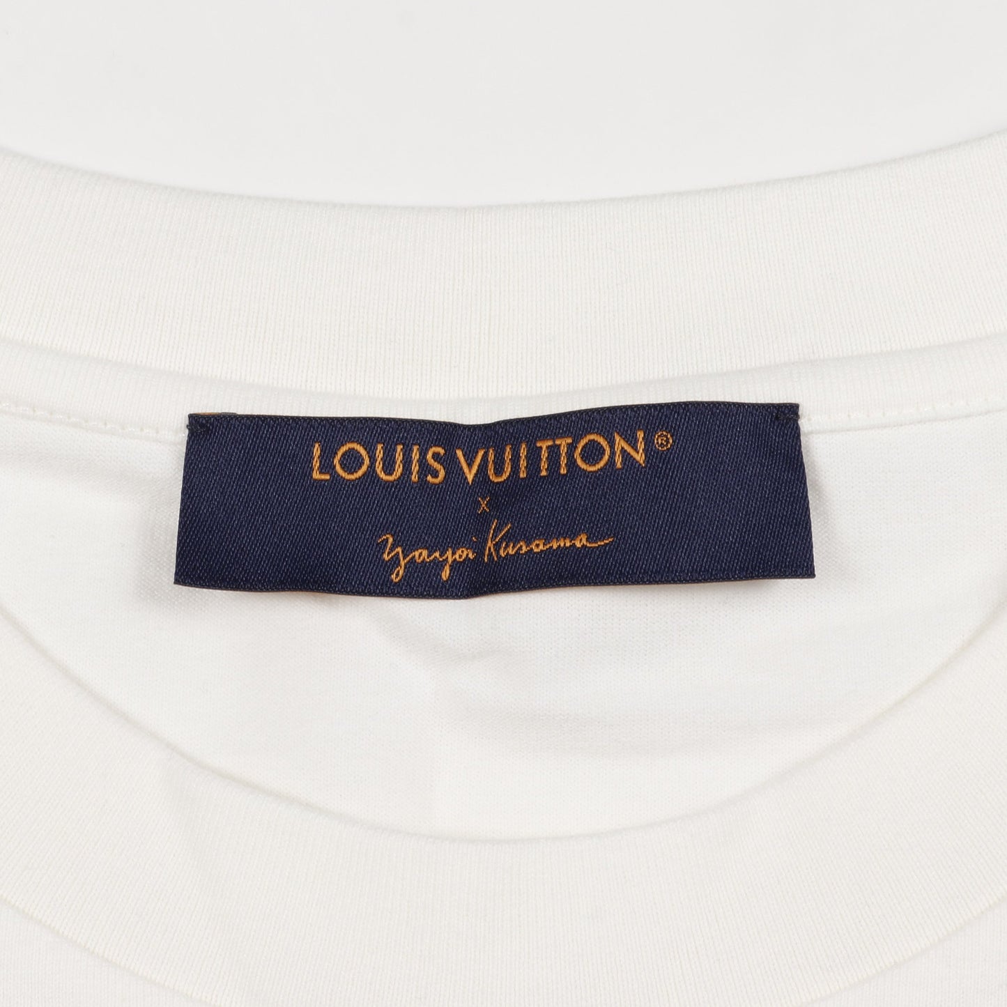 LOUIS VUITTON × yayoi kusama サイケデリックフラワー Tシャツ クルーネック 半袖 コットン ホワイト ブラック ルイヴィトン トップス LOUIS VUITTON