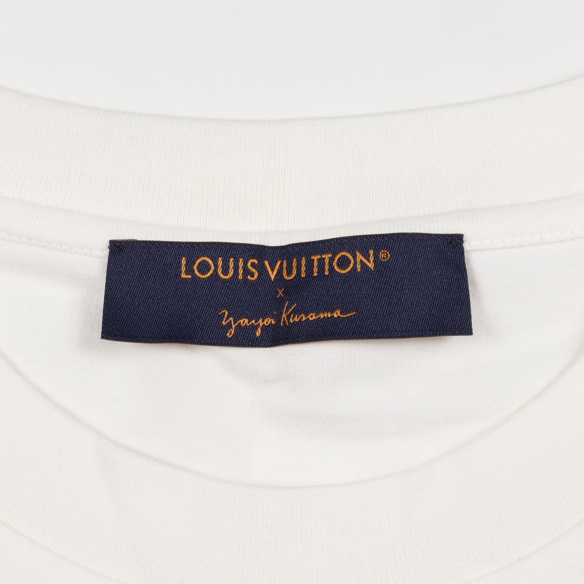 LOUIS VUITTON × yayoi kusama サイケデリックフラワー Tシャツ クルーネック 半袖 コットン ホワイト ブラック ルイヴィトン トップス LOUIS VUITTON