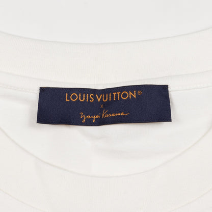 LOUIS VUITTON × yayoi kusama サイケデリックフラワー Tシャツ クルーネック 半袖 コットン ホワイト ブラック ルイヴィトン トップス LOUIS VUITTON