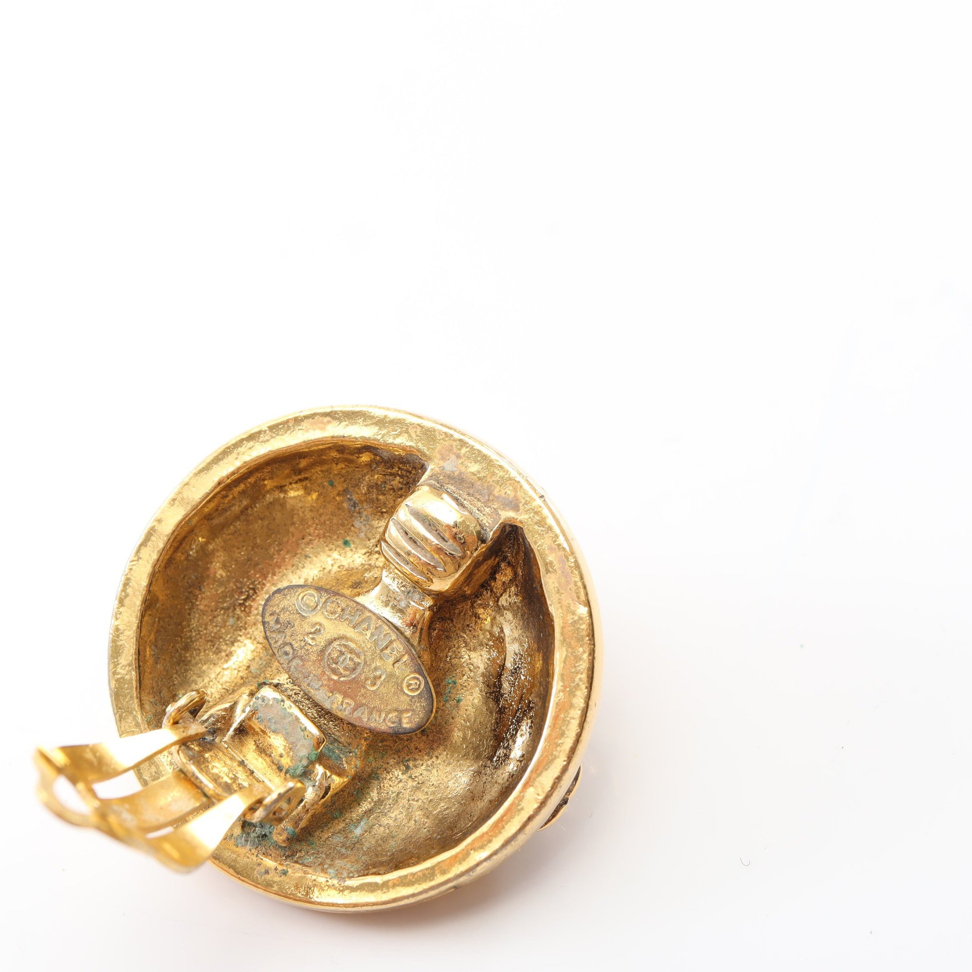 ココマーク イヤリング GP クリスタル ゴールド クリア 23 シャネル アクセサリー CHANEL