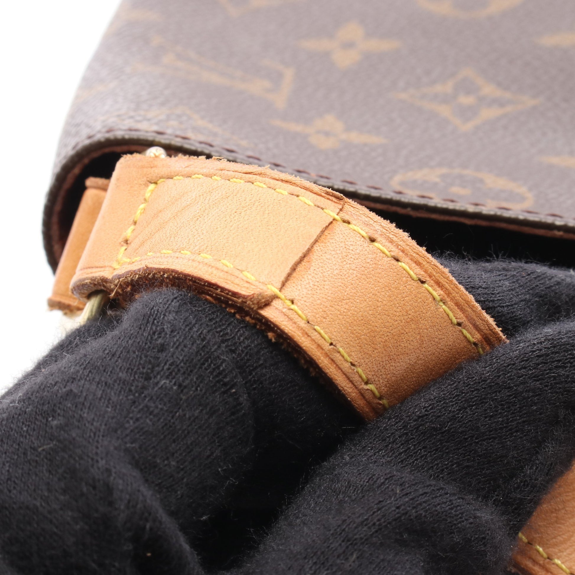 ミュゼットサルサ ショートストラップ モノグラム ショルダーバッグ PVC レザー ブラウン ルイヴィトン バッグ LOUIS VUITTON