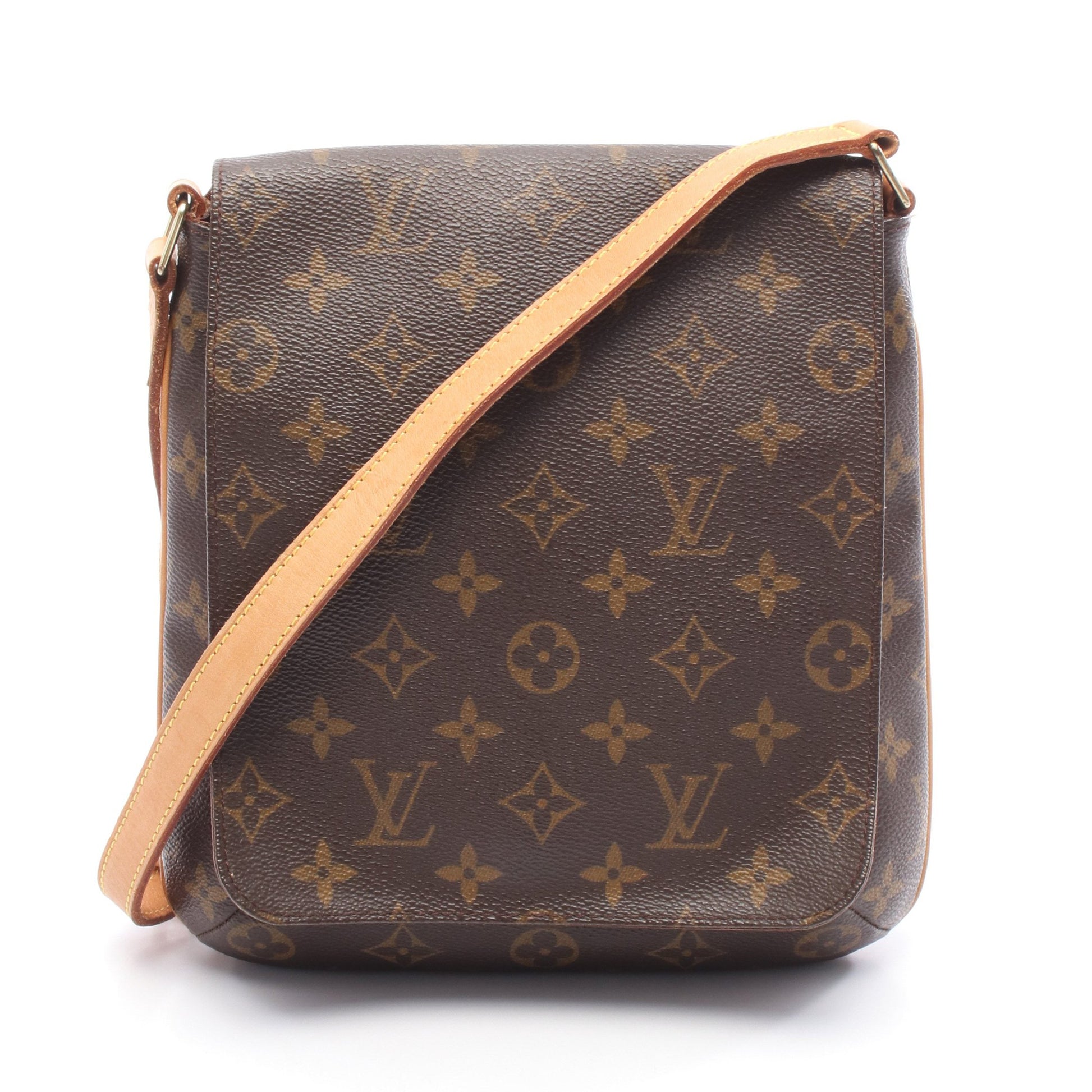 ミュゼットサルサ ショートストラップ モノグラム ショルダーバッグ PVC レザー ブラウン ルイヴィトン バッグ LOUIS VUITTON