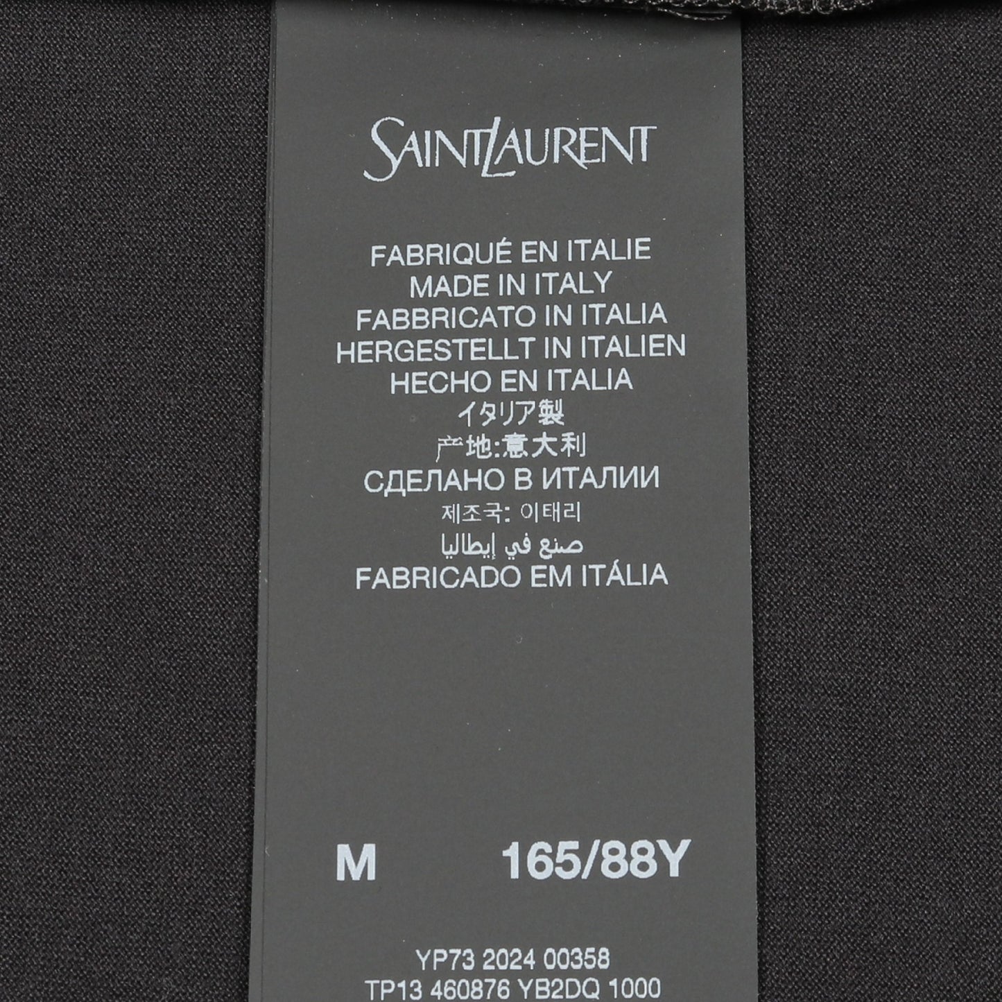 ミニロゴ Tシャツ クルーネック 半袖 コットン ブラック サンローランパリ トップス SAINT LAURENT PARIS
