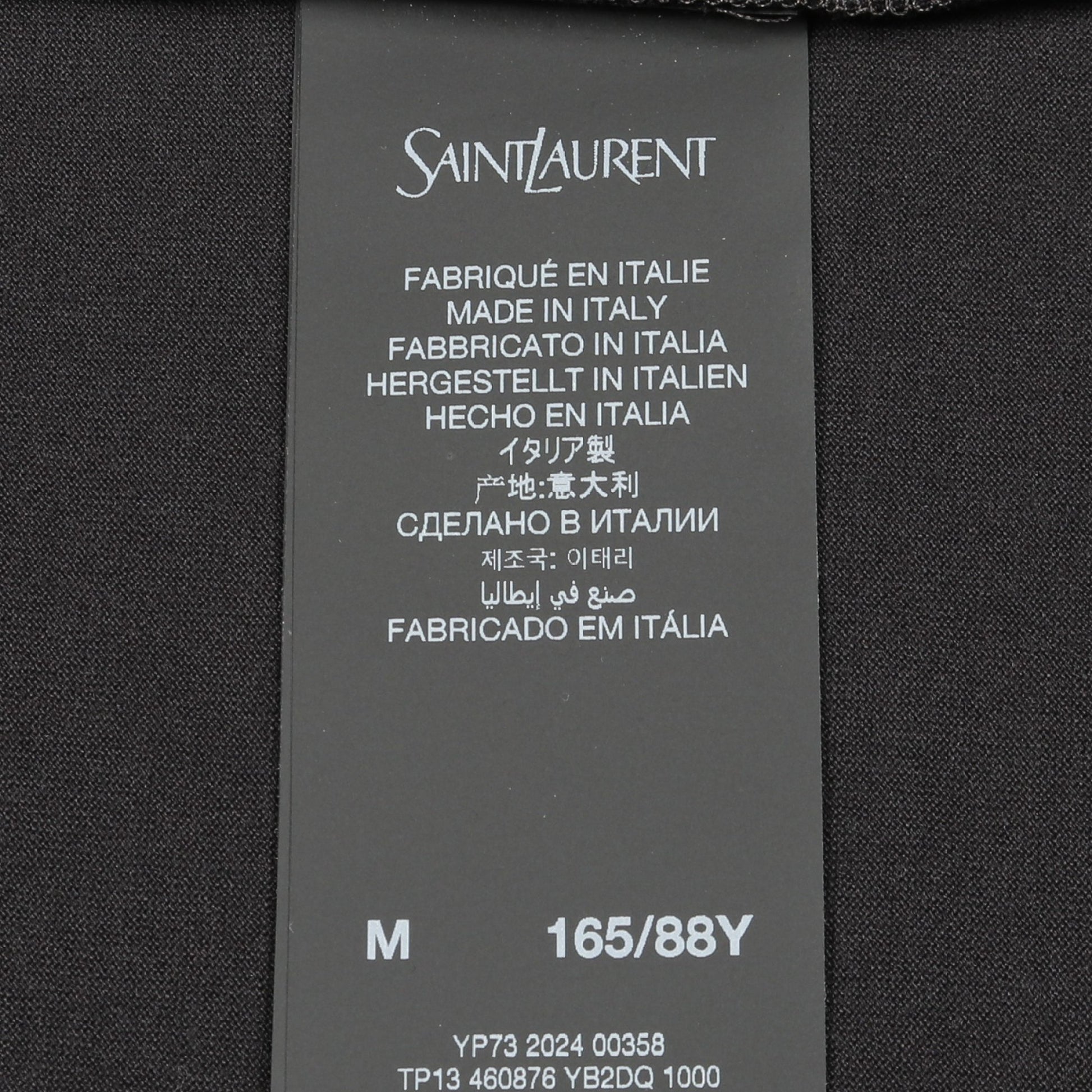 ミニロゴ Tシャツ クルーネック 半袖 コットン ブラック サンローランパリ トップス SAINT LAURENT PARIS