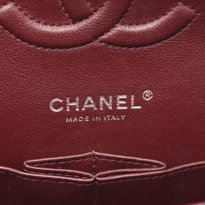 マトラッセ Wフラップ Wチェーンショルダーバッグ キャビアスキン ブラック シルバー金具 シャネル バッグ CHANEL