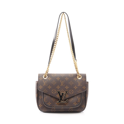 パッシー モノグラム チェーンショルダーバッグ PVC レザー ブラウン ブラック ルイヴィトン バッグ LOUIS VUITTON