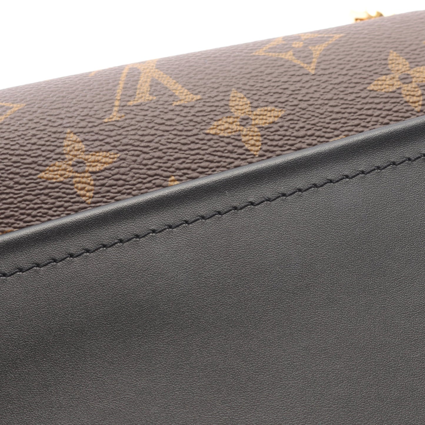 サック マルソー モノグラム チェーンショルダーバッグ PVC レザー ブラウン ブラック ルイヴィトン バッグ LOUIS VUITTON
