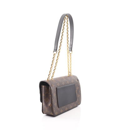 サック マルソー モノグラム チェーンショルダーバッグ PVC レザー ブラウン ブラック ルイヴィトン バッグ LOUIS VUITTON