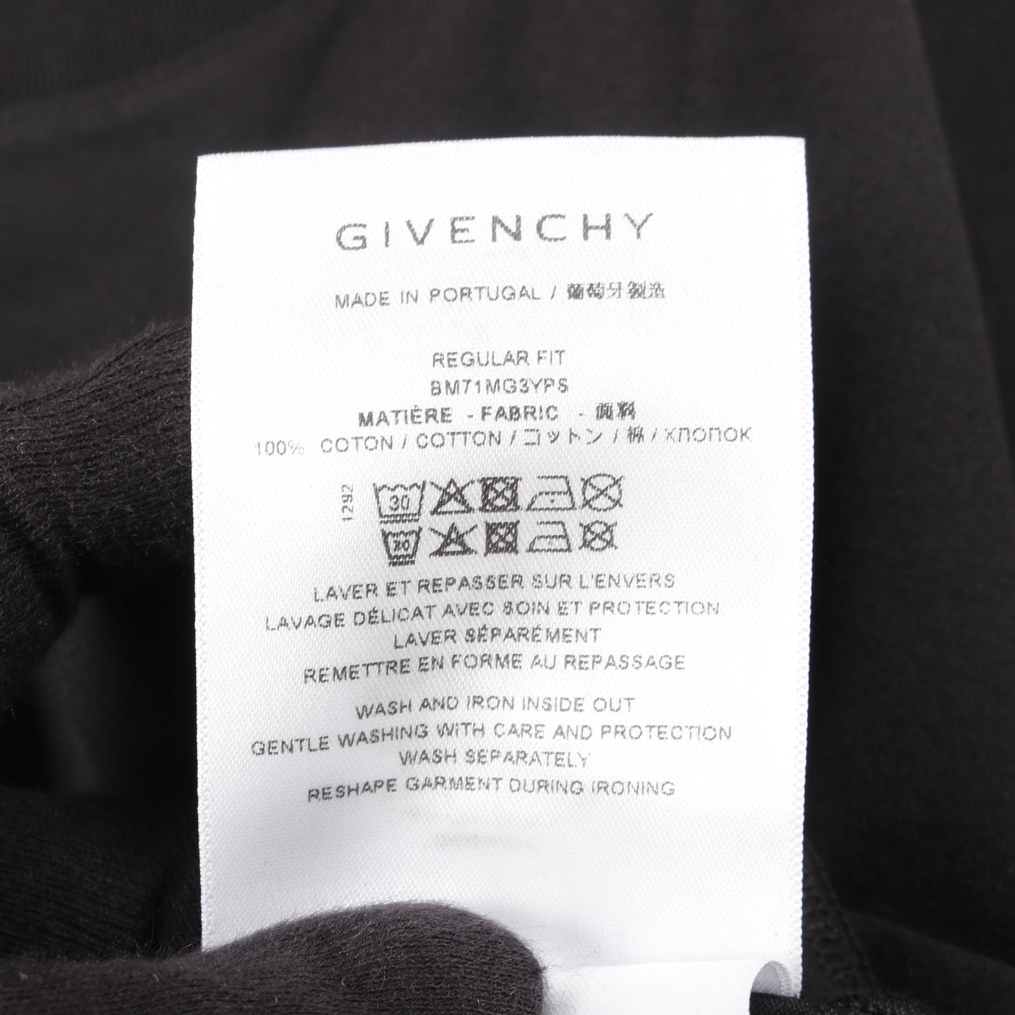 Tシャツ ロゴ コットン ブラック ライトピンク バックプリント ジバンシィ トップス GIVENCHY