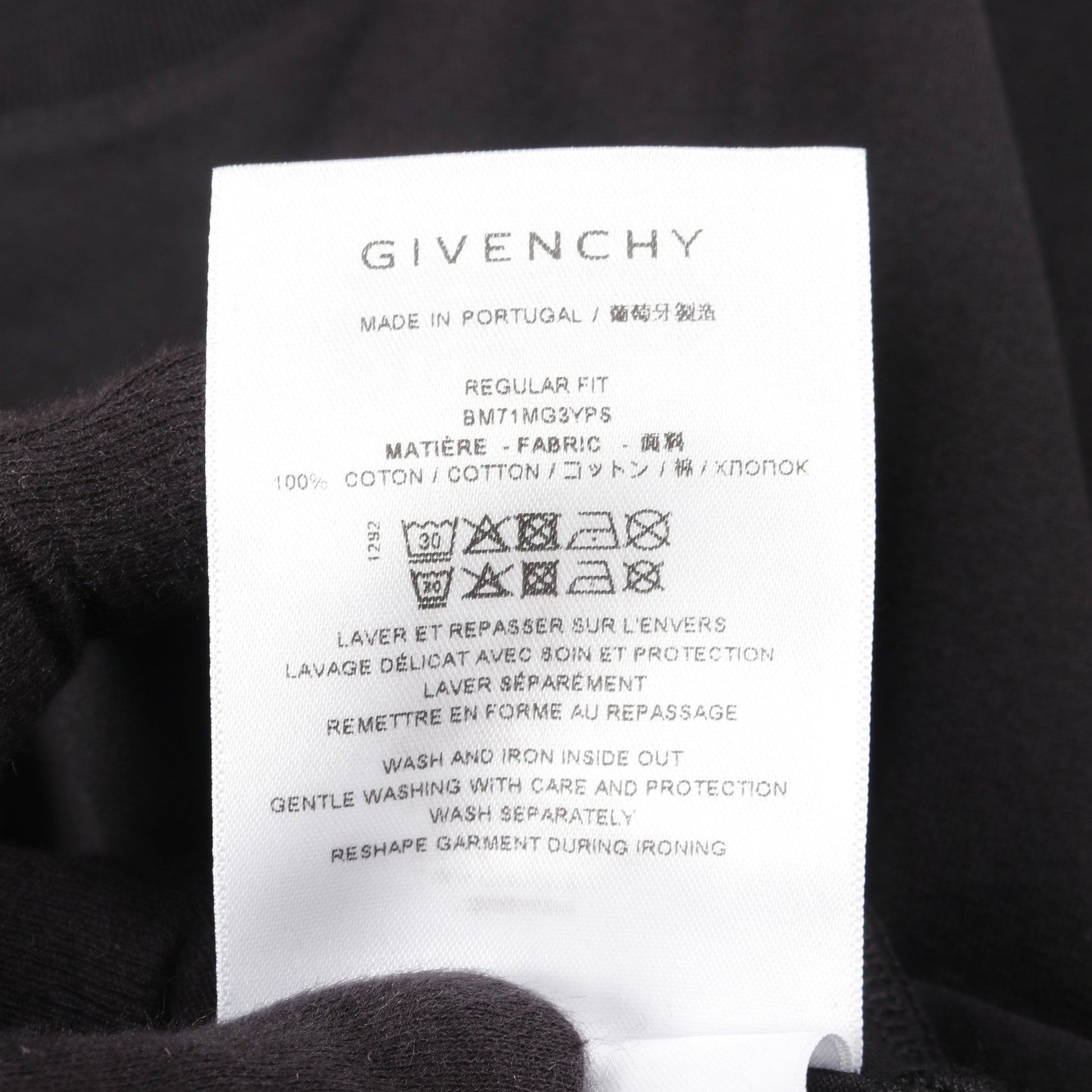 Tシャツ ロゴ コットン ブラック ライトピンク バックプリント ジバンシィ トップス GIVENCHY
