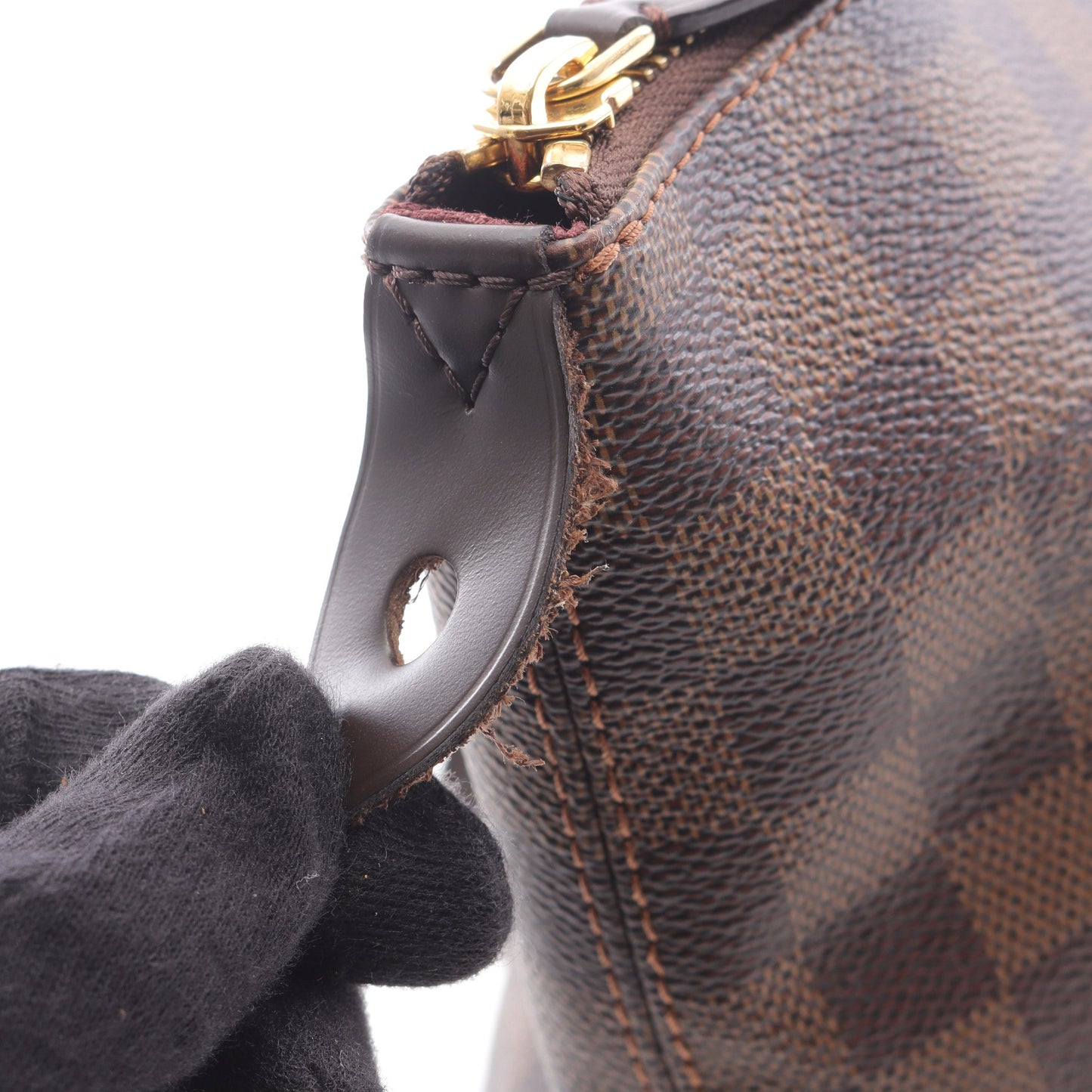 イエナMM ダミエエベヌ ショルダーバッグ トートバッグ PVC レザー ブラウン ルイヴィトン バッグ LOUIS VUITTON