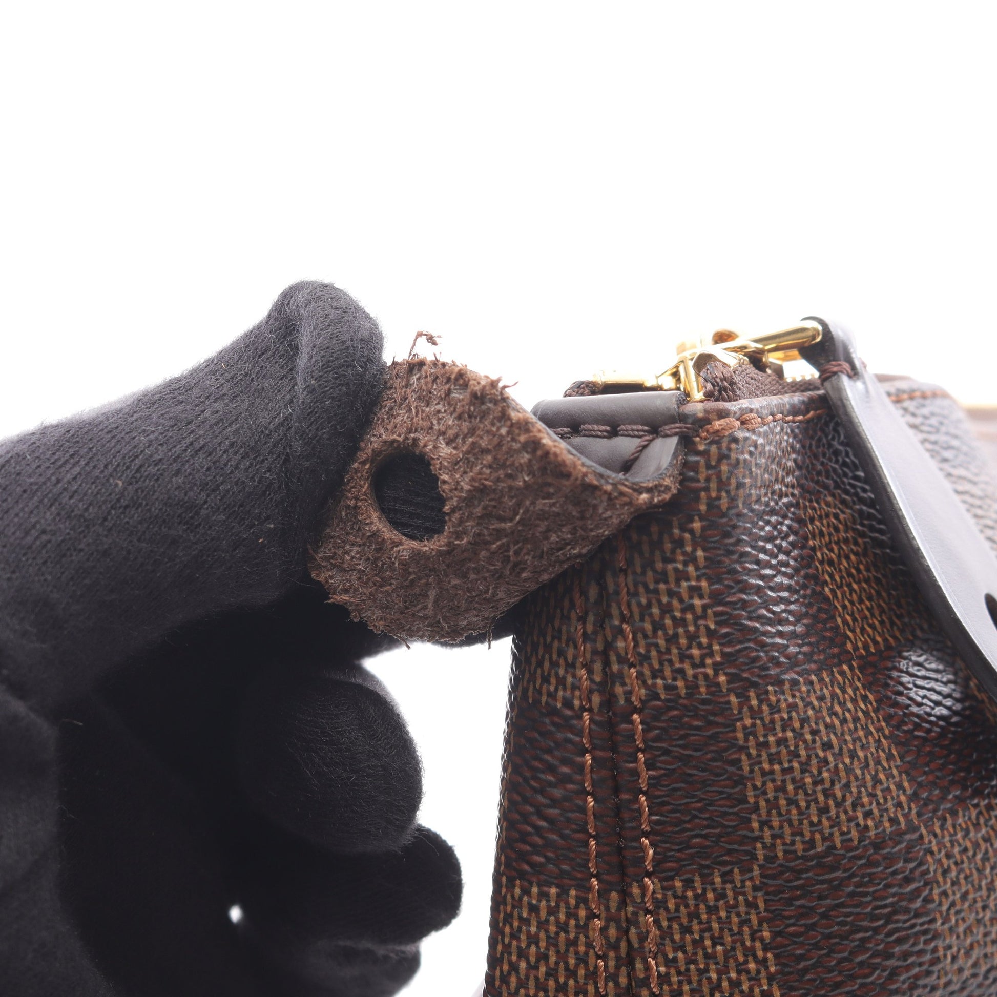 イエナMM ダミエエベヌ ショルダーバッグ トートバッグ PVC レザー ブラウン ルイヴィトン バッグ LOUIS VUITTON