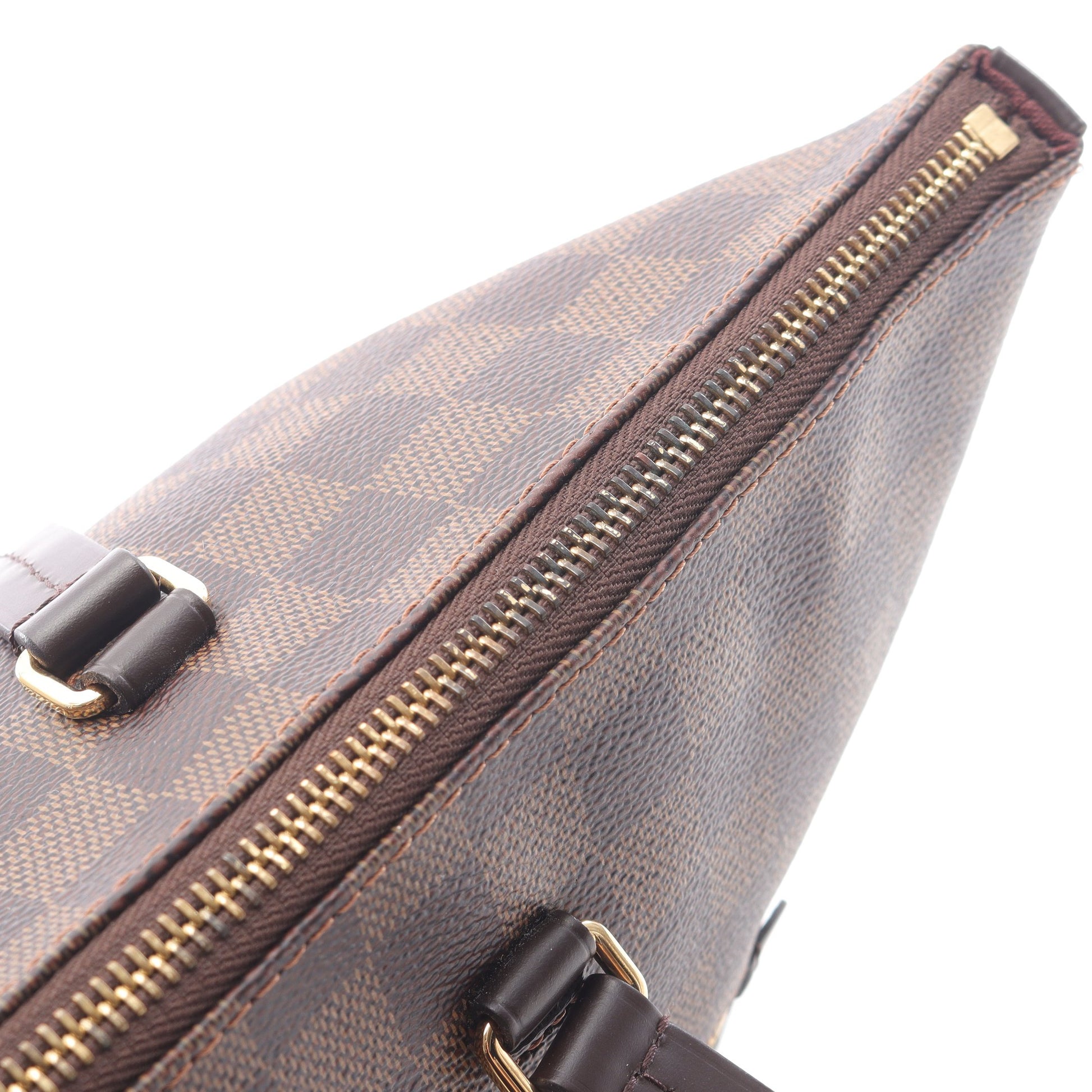 イエナMM ダミエエベヌ ショルダーバッグ トートバッグ PVC レザー ブラウン ルイヴィトン バッグ LOUIS VUITTON