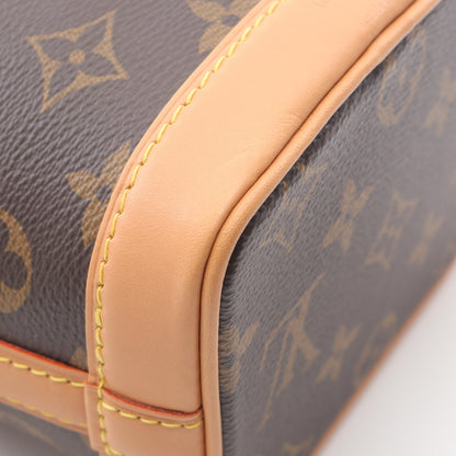 ナノ ノエ モノグラム ハンドバッグ PVC レザー ブラウン 2WAY ルイヴィトン バッグ LOUIS VUITTON