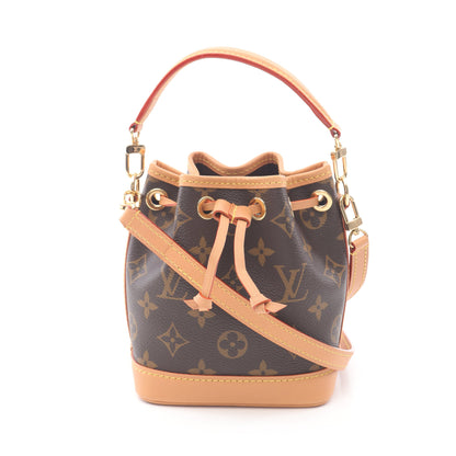 ナノ ノエ モノグラム ハンドバッグ PVC レザー ブラウン 2WAY ルイヴィトン バッグ LOUIS VUITTON