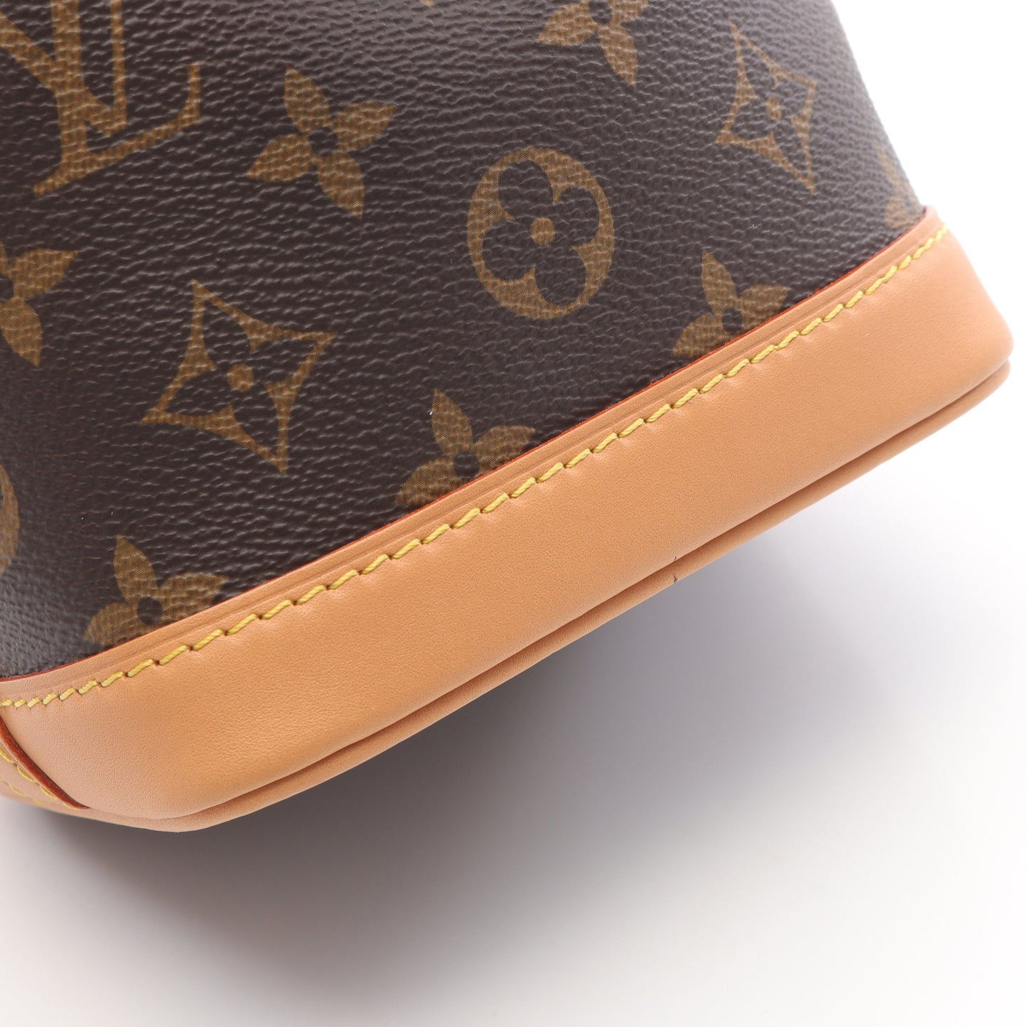 ナノ ノエ モノグラム ハンドバッグ PVC レザー ブラウン 2WAY ルイヴィトン バッグ LOUIS VUITTON