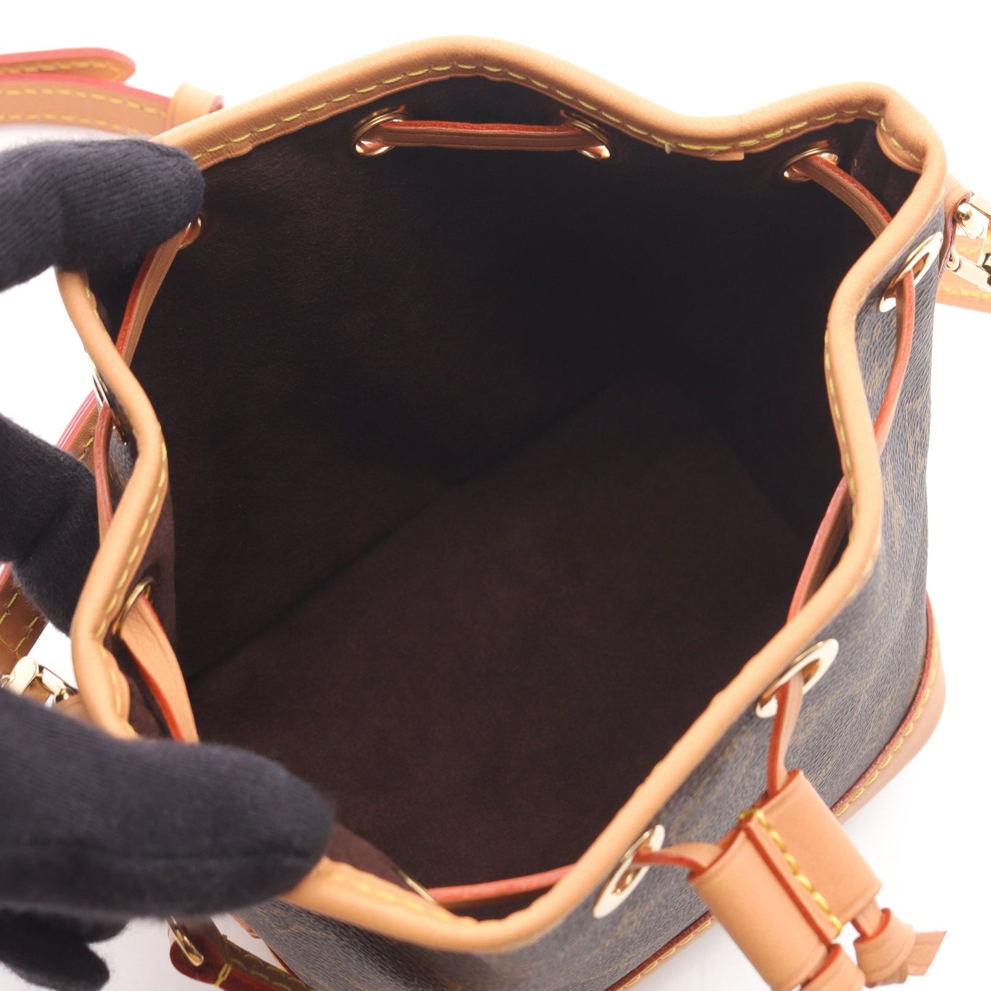 ナノ ノエ モノグラム ハンドバッグ PVC レザー ブラウン 2WAY ルイヴィトン バッグ LOUIS VUITTON