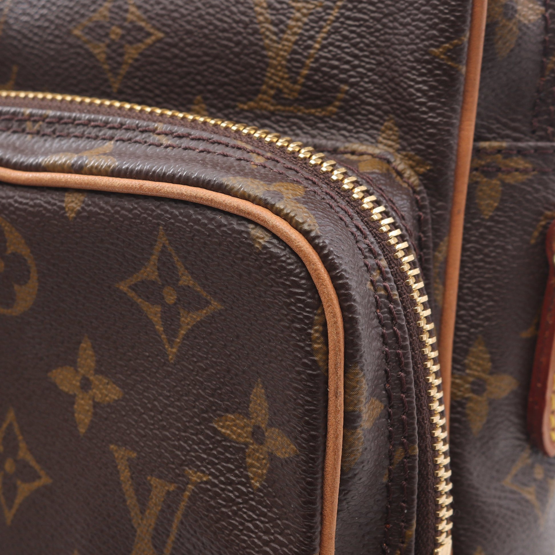 アマゾン モノグラム ショルダーバッグ PVC レザー ブラウン ルイヴィトン バッグ LOUIS VUITTON