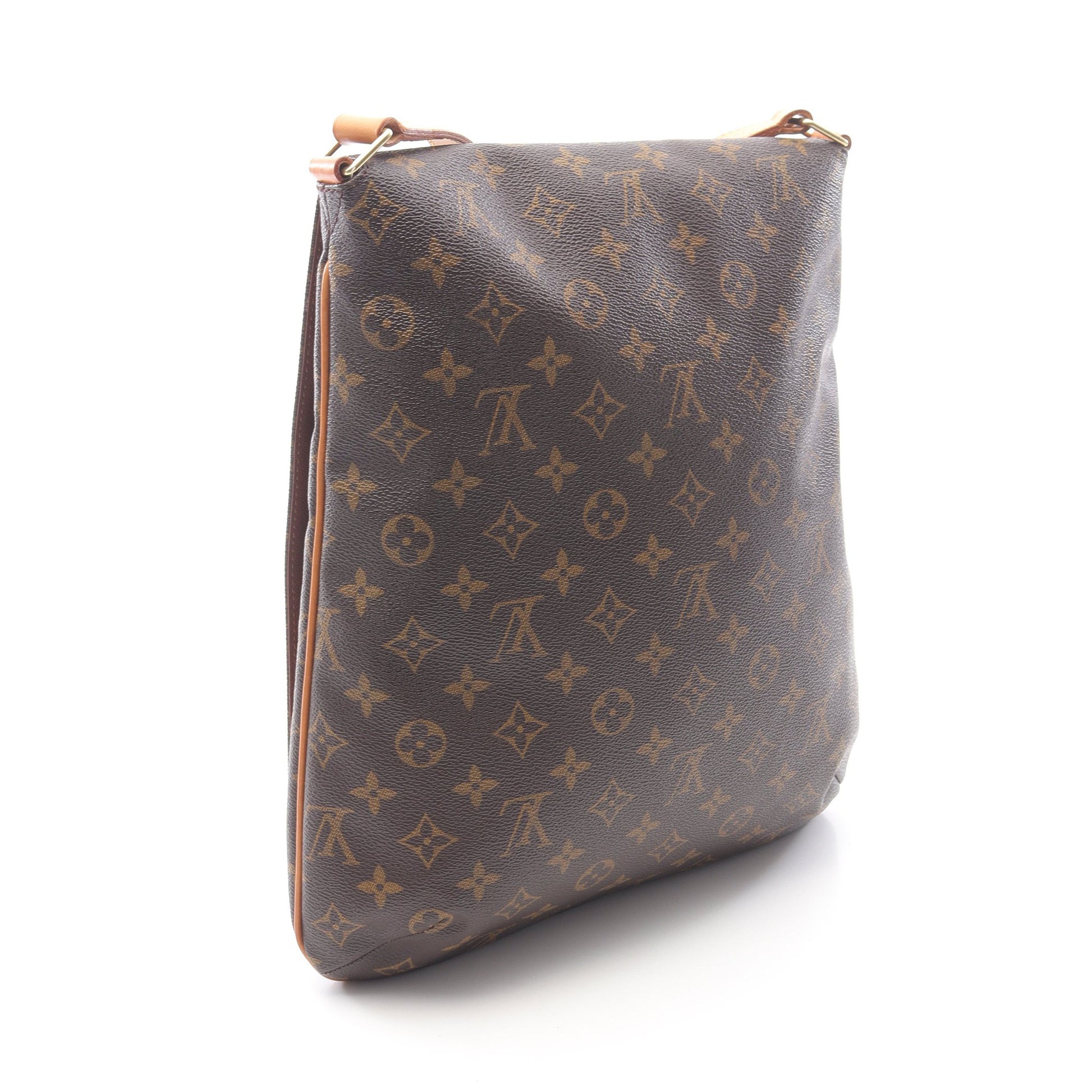 ミュゼット モノグラム ショルダーバッグ PVC レザー ブラウン ルイヴィトン バッグ LOUIS VUITTON
