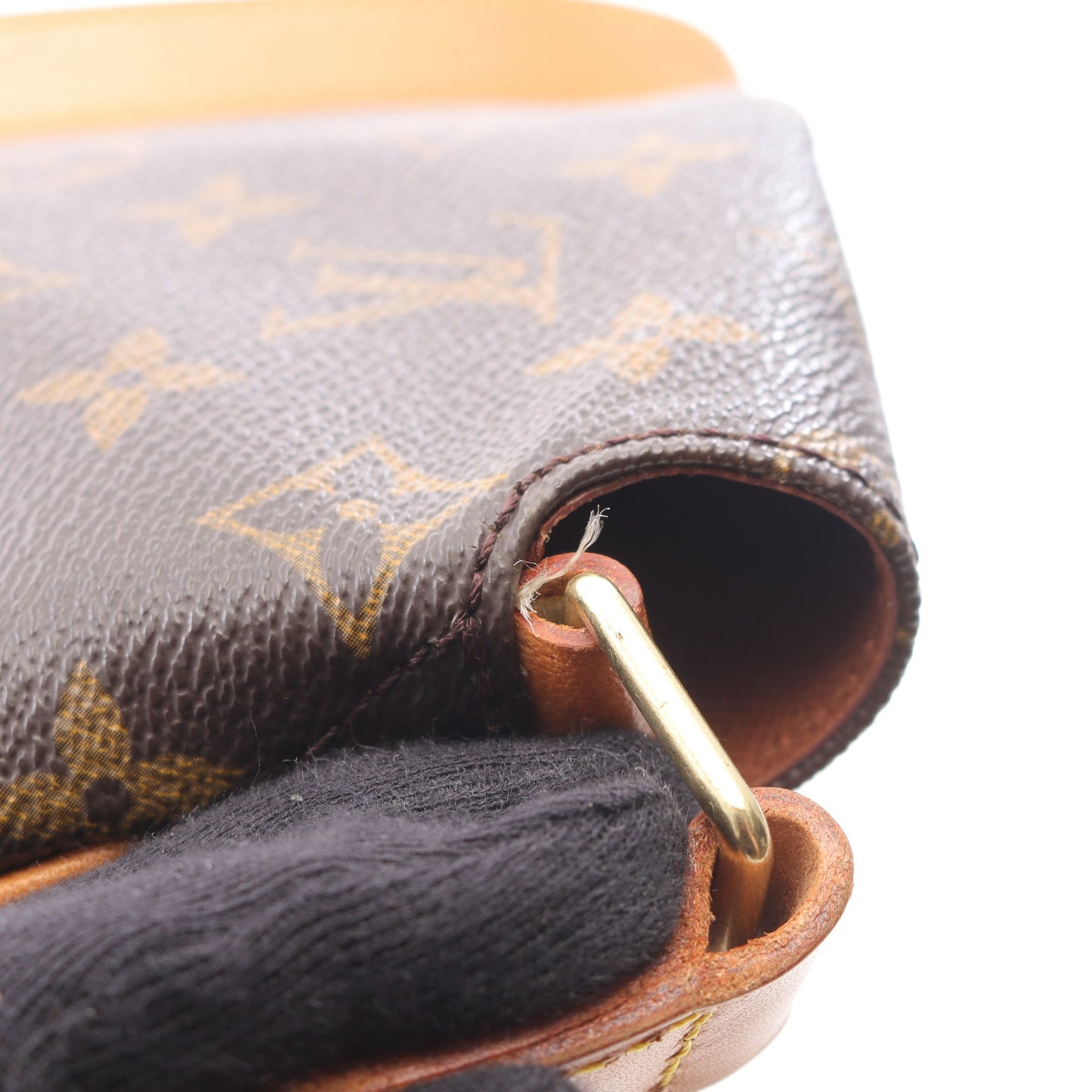 ミュゼット モノグラム ショルダーバッグ PVC レザー ブラウン ルイヴィトン バッグ LOUIS VUITTON