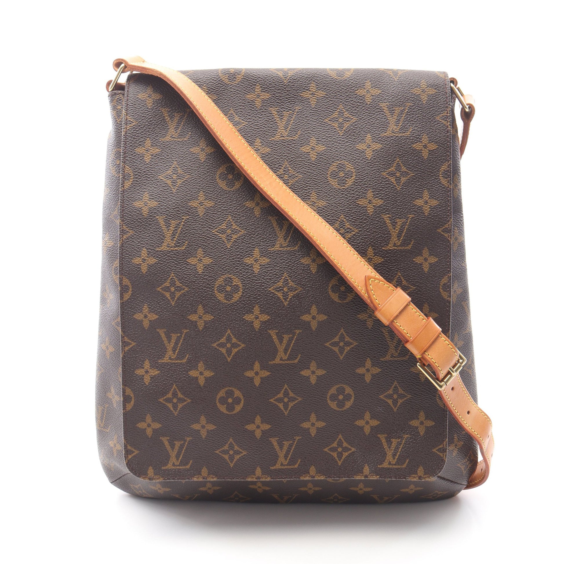 ミュゼット モノグラム ショルダーバッグ PVC レザー ブラウン ルイヴィトン バッグ LOUIS VUITTON