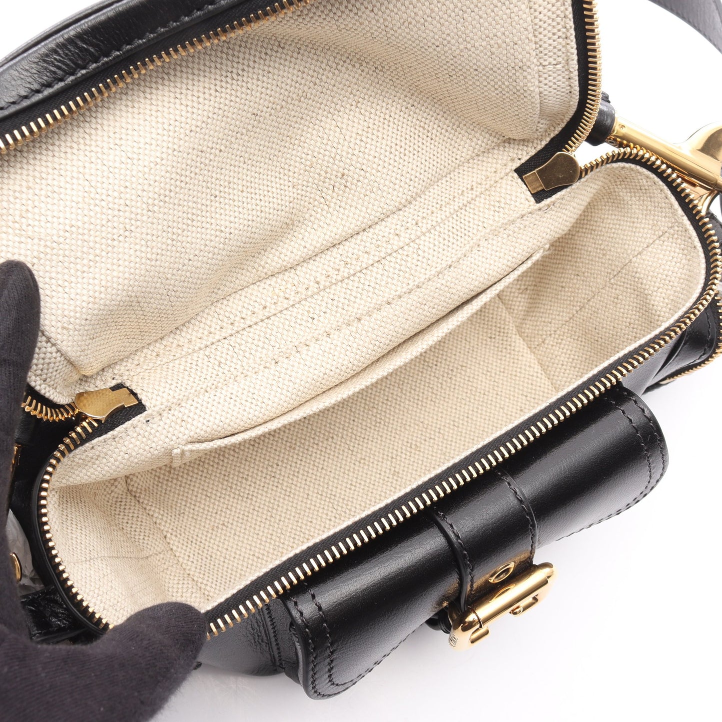 Small Camera ハンドバッグ レザー ブラック 2WAY クロエ バッグ Chloe