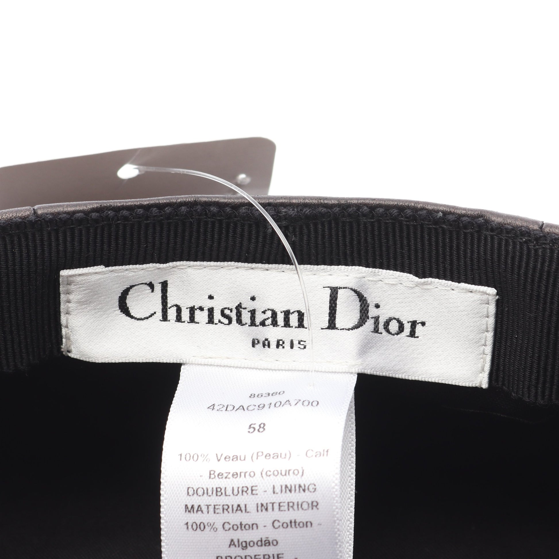 ベレー帽 帽子 レザー ブラック クリスチャンディオール 財布・小物 Christian Dior