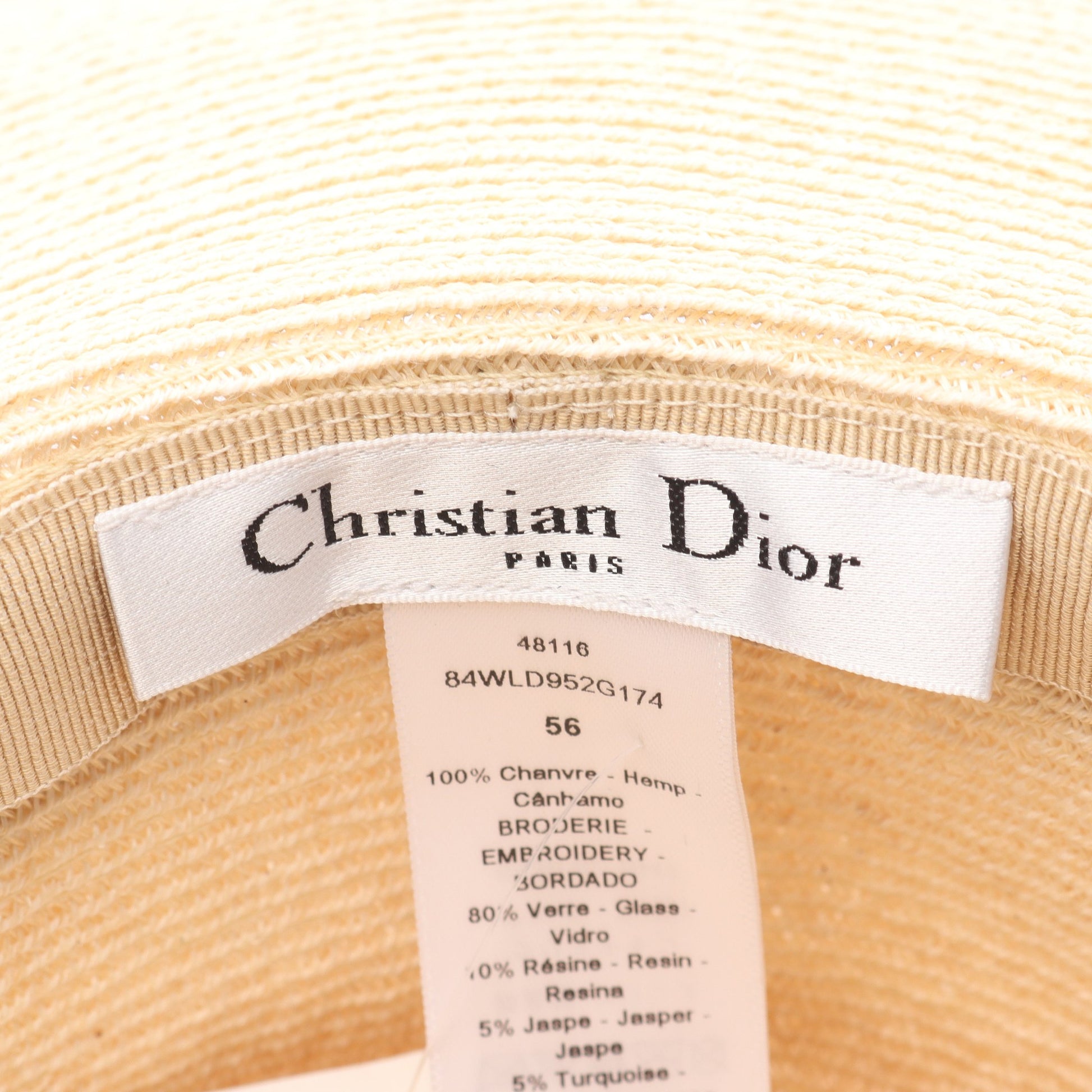ストロー ハット ヘンプ ライトベージュ マルチカラー クリスチャンディオール 財布・小物 Christian Dior
