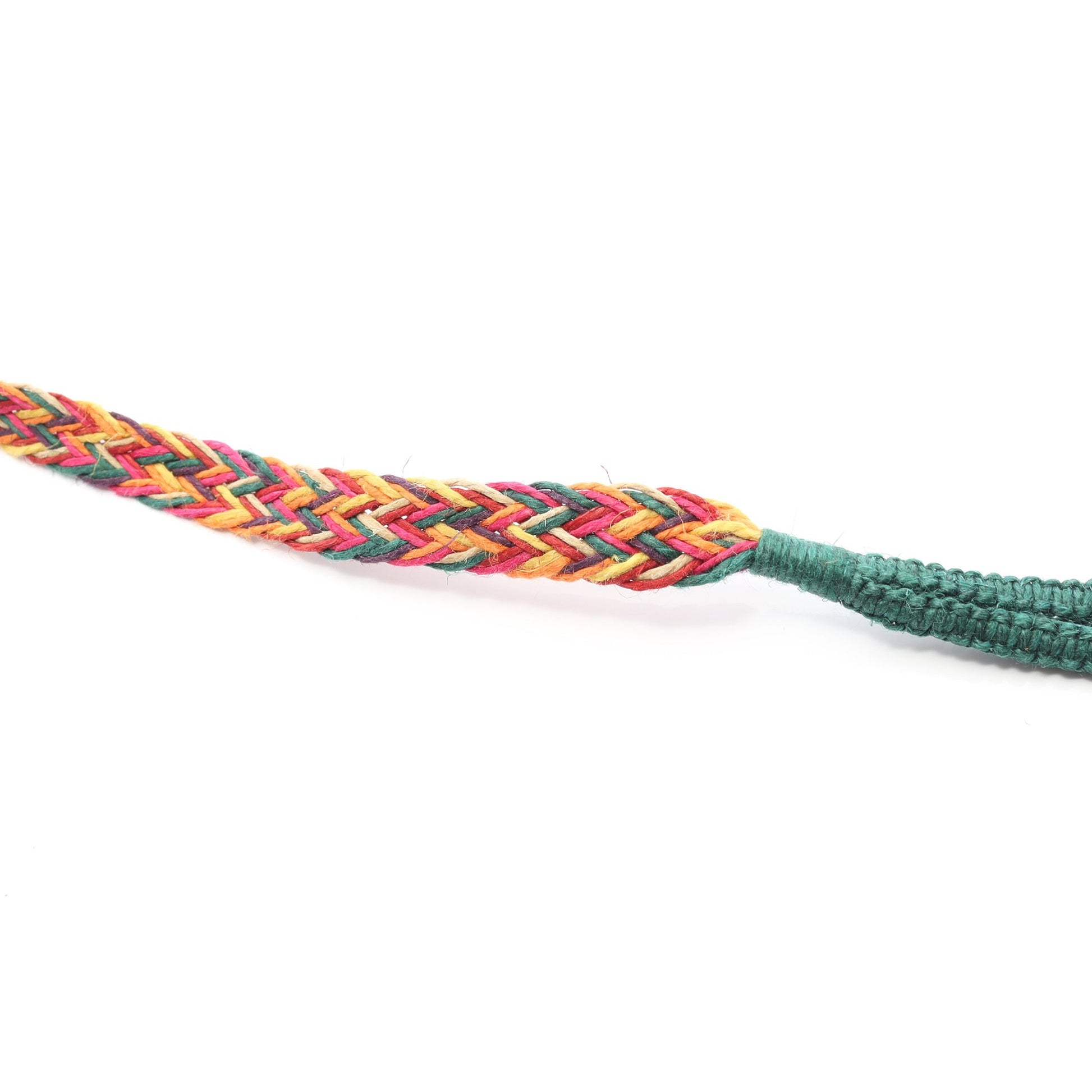 NATURAL ベルト リネン マルチカラー シルバー金具 クリスチャン  