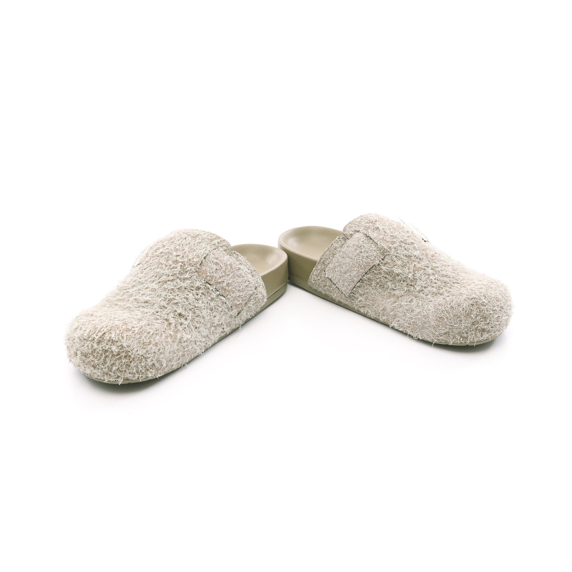 イーズ バックル ミュール サンダル ブラッシュドスエード