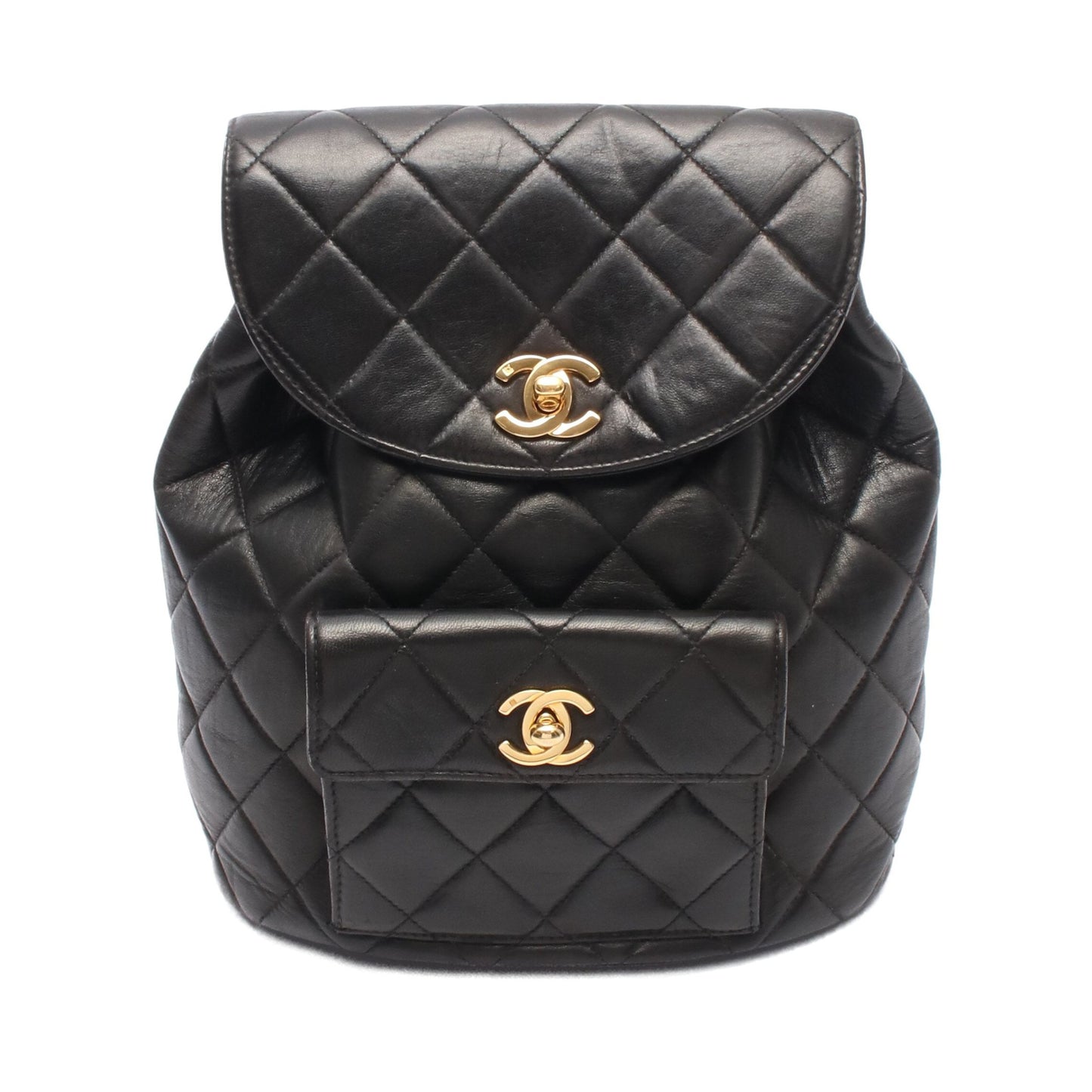 マトラッセ バックパック リュックサック ラムスキン ブラック ゴールド金具 シャネル バッグ CHANEL