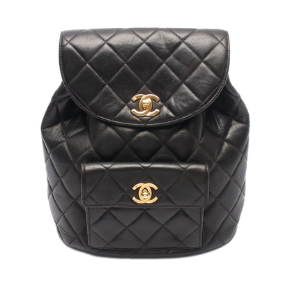マトラッセ バックパック リュックサック ラムスキン ブラック ゴールド金具 シャネル バッグ CHANEL