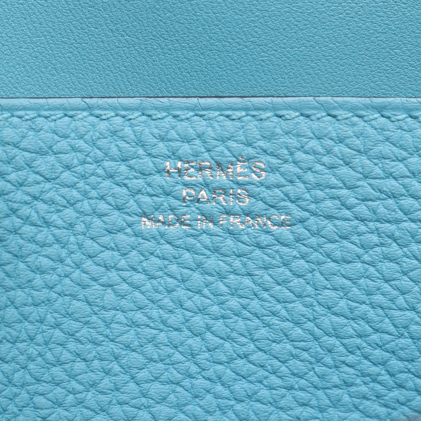 ドゴンロング ブルーノール 二つ折り長財布 トゴ ライトブルー シルバー金具 D刻印 エルメス 財布・小物 HERMES