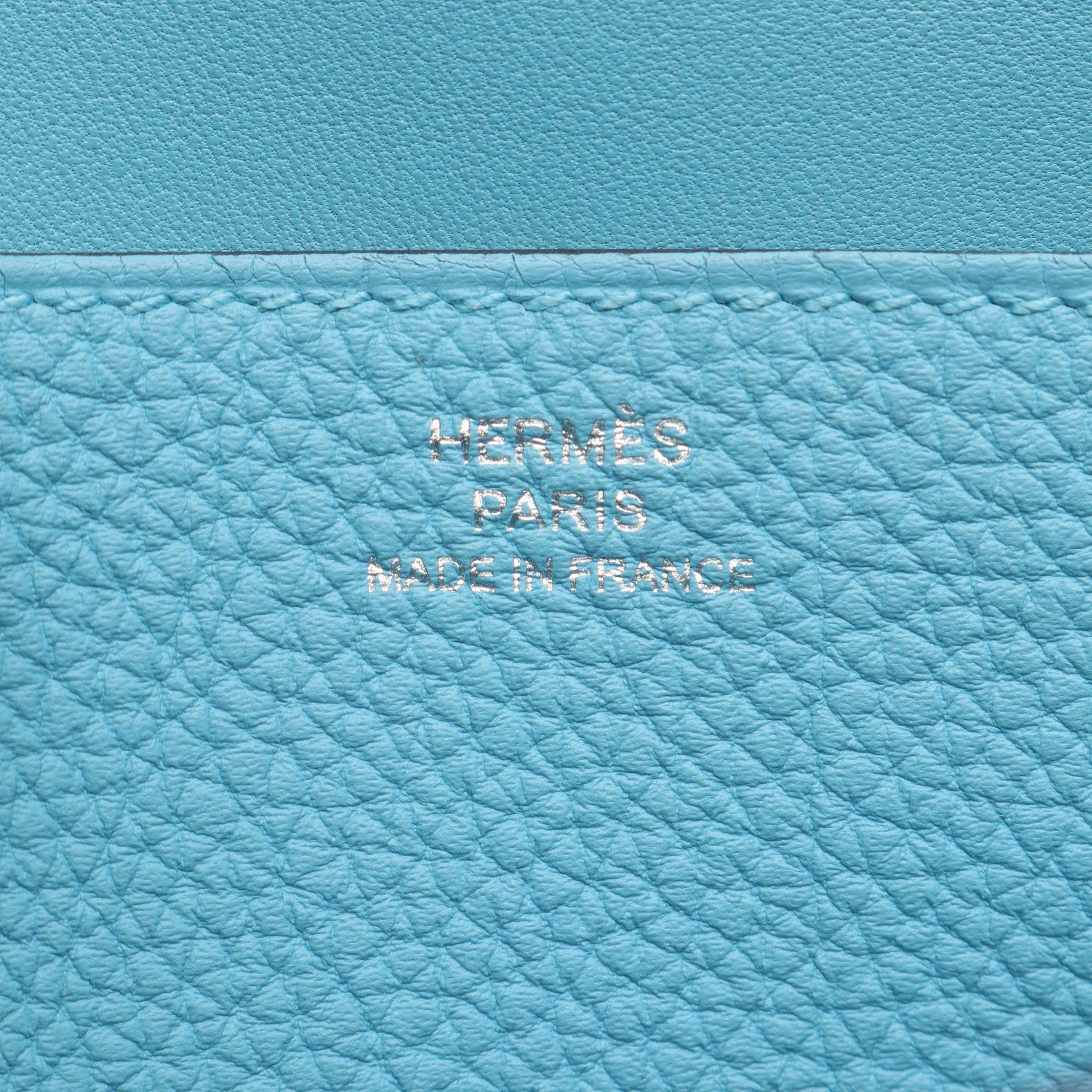 ドゴンロング ブルーノール 二つ折り長財布 トゴ ライトブルー シルバー金具 D刻印 エルメス 財布・小物 HERMES
