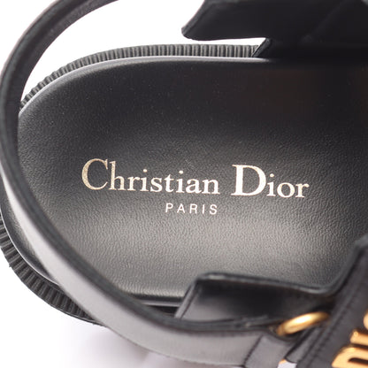 DIORACT プラットフォーム サンダル レザー ブラック クリスチャンディオール シューズ Christian Dior