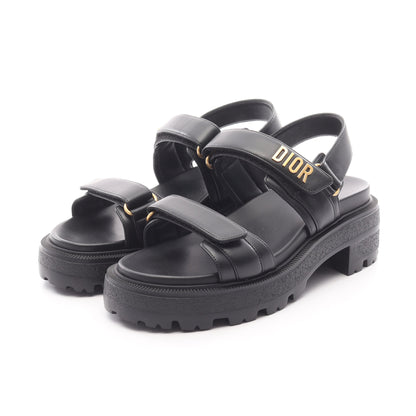 DIORACT プラットフォーム サンダル レザー ブラック クリスチャンディオール シューズ Christian Dior