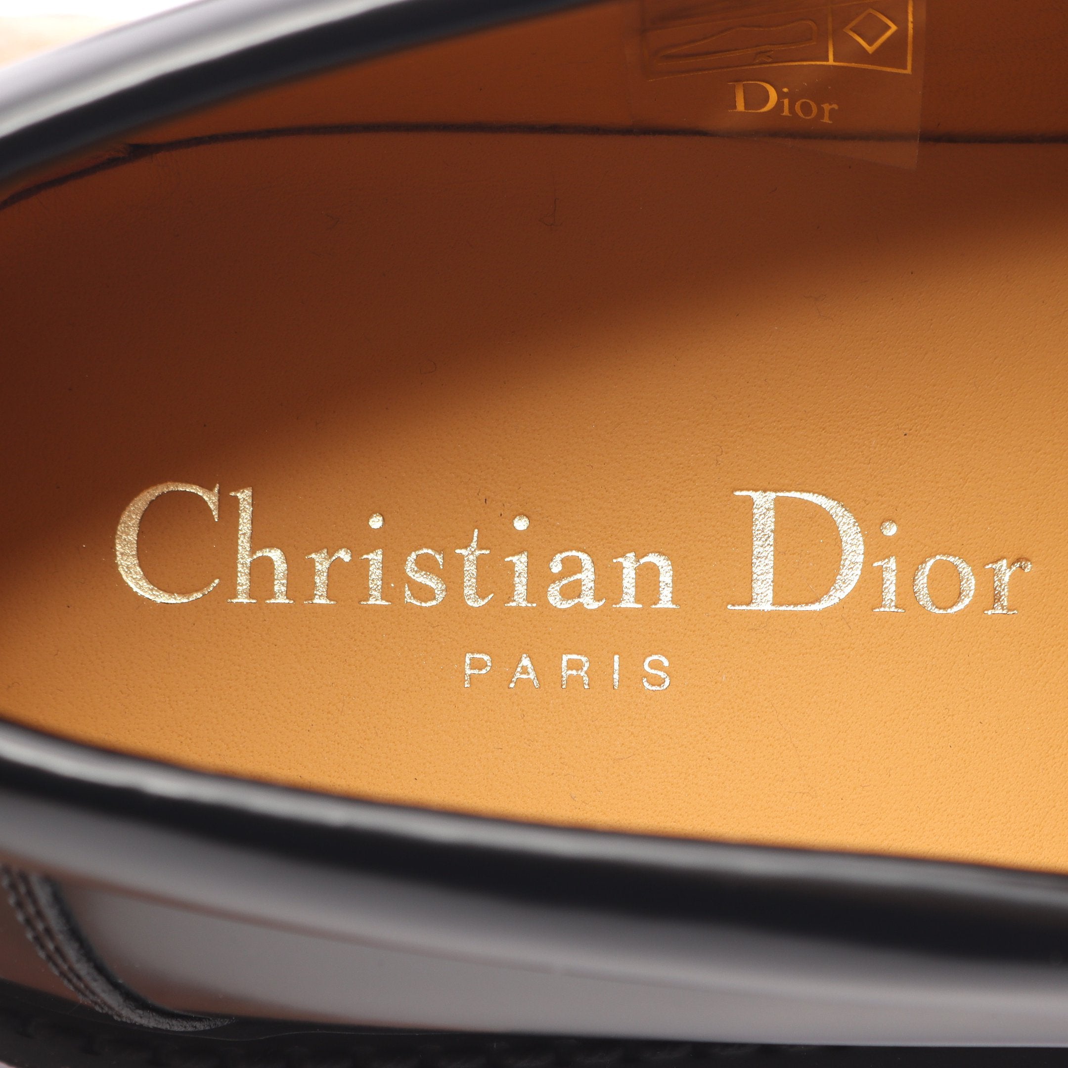 DIOR BOY プラットフォーム ローファー レザー ブラック クリスチャン