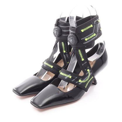 Christian Dior × Roger Vivier 62-22 パンプス エナメルレザー ファブリック ブラック イエローグリーン クリスチャンディオール シューズ Christian Dior
